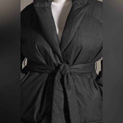 Bernardo NWT Anthropologie  Wrap Puffer Jacket Plus Size 1X Black Belted Coat