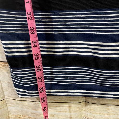 ECI striped v-neck bell sleeves dress women’s Size 6