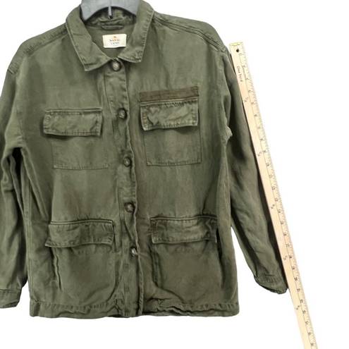 Marine layer  Jacket Womens XS Green Linen Blend Zito Chore Utility Coat Pockets