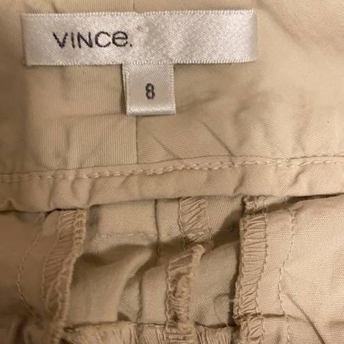 Vince  Khaki Pleated Front Bermuda Shorts