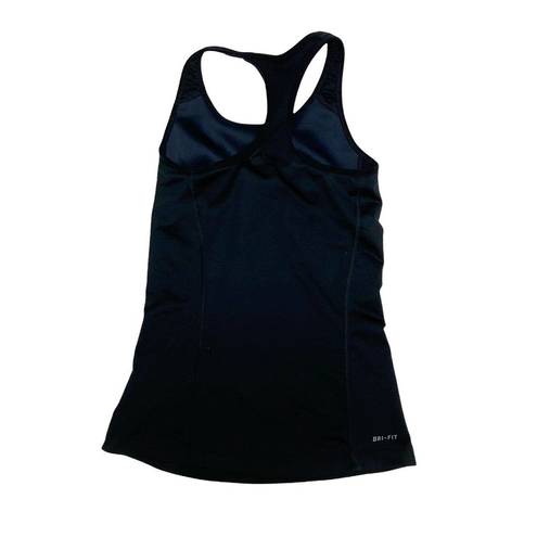 Nike  Dri Fit Racerback Built In Bra Athletic Tank Top Size XS Black