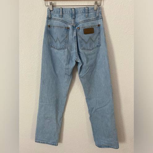 Wrangler light blue cowboy cut high waist slim bootcut jeans size 5 / size 0