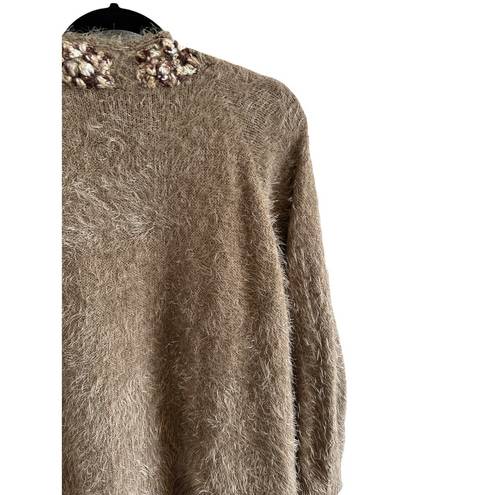 easel  Women's Small/Medium Long Sleeve Brown Knitted Cardigan