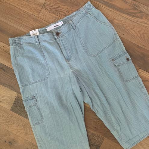 Sonoma NWT Skimmer Mid Rise Blue Denim Capri Jeans Size 16 W