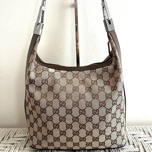 Gucci GG Monogram Canvas and Leather Shoulder Bag