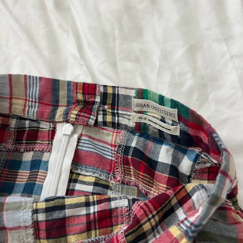 Urban Outfitters mini skirt  Size XS Condition: great  Color: plaid  Details : - Zipper and button on back  - Comfy