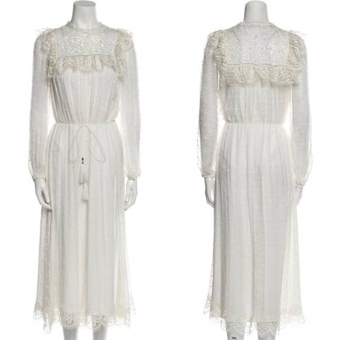 Zimmermann Zimmerman Ivory Lace Swiss Dot Long Sleeve Midi Dress