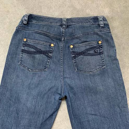 St. John Sport High Rise Medium Wash Bootcut Jeans, Size 10