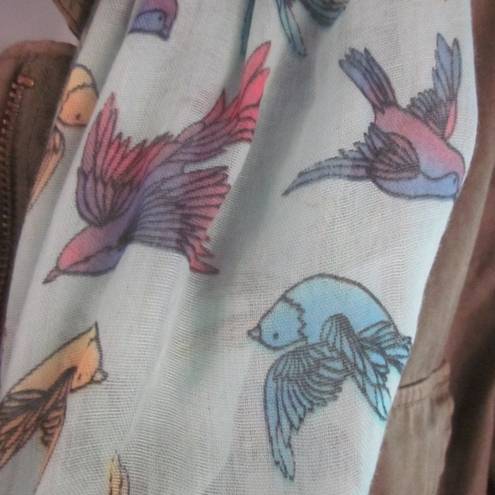 infinity  Scarf - Colorful Bird Pattern - Unbranded