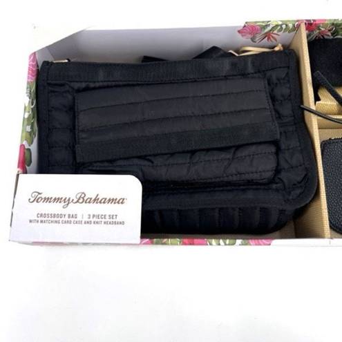 Tommy Bahama NWT  Mini-Mighty Quilted Nylon Crossbody Card Wallet & knit headband