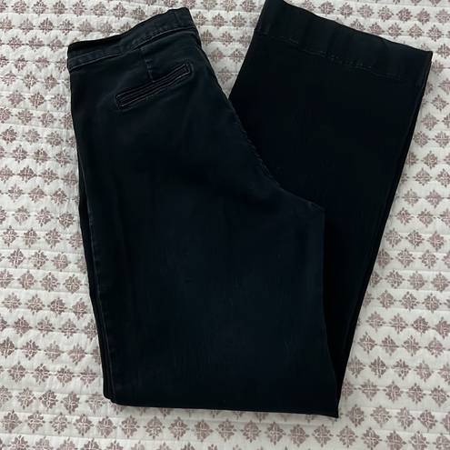 NYDJ  Black Denim Stretch Trouser Jeans Not Your Daughters Size 6 Petite