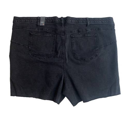 Torrid Deep Black Vintage 5-Inch High Rise Button Fly Stretch Denim Shorts