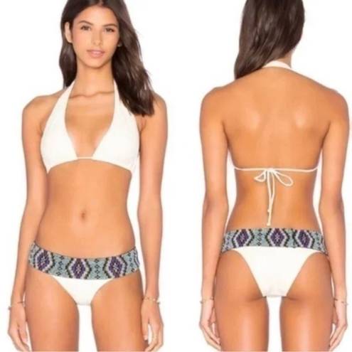 PilyQ  Belted Teeny Bikini Bottom ONLY in Keshi Pearl