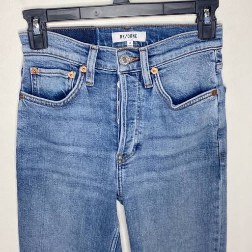 RE/DONE  High-Rise Ankle Crop Button Fly Jeans in mid 90s size 24