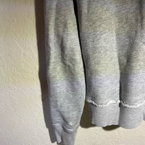 ALL SAINTS 100% Cotton Gray Distressed Sweatshirt‎ W/ Pocket ( 10 )