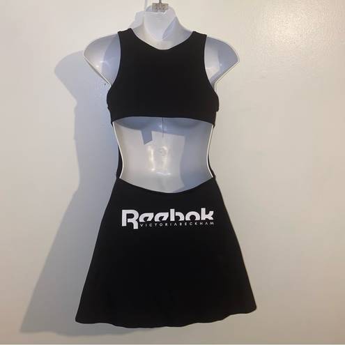 Reebok  X VICTORIA BECKHAM Cutout Back Minidress Black & White Size Medium 🆕