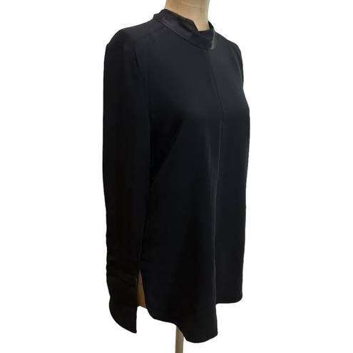 Veronica Beard  Black Mock Neck Long Sleeve Tunic Blouse size 4