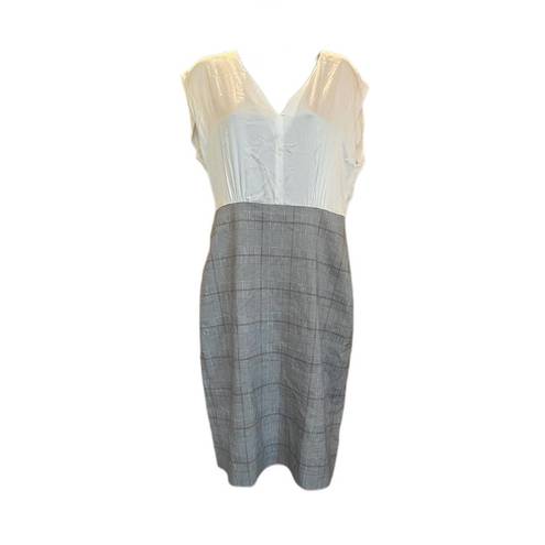 Rebecca Taylor  TAILORED Plaid and Silk Dress - size 8