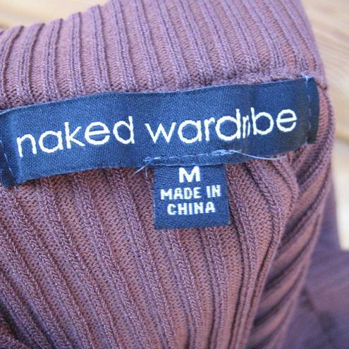 Naked Wardrobe  Ribbed Body Con Midi Skirt