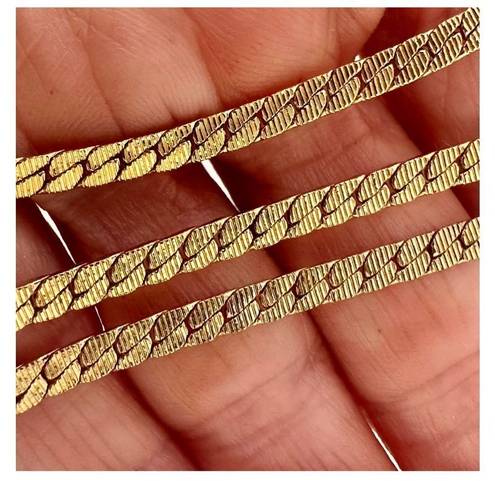 Monet Vintage  braided gold tone chain necklace