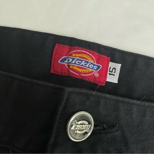 Dickies  Foldover Lined Black Wide Leg Pants