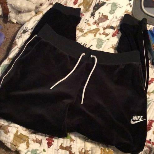 Nike  Black Velour Sweatpants