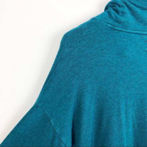 Lou & grey  Teal Blue Cowl Neck Super Soft comfy Light Weight Pullover Sweater S