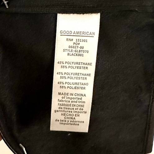 Good American NWT  Black Better than Leather Bandeau Top - Size 1 (Small)