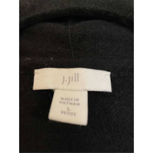 J.Jill  black long pocket front cardigan lp