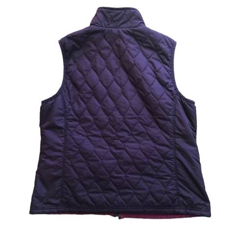 L.L.Bean  Quilted Reversible Lightweight Fall/Winter Vest Purple Pink Zip Up LG