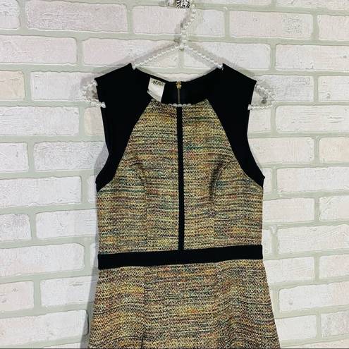 Ali Ro  Metallic Tweed Fit and Flare Dress