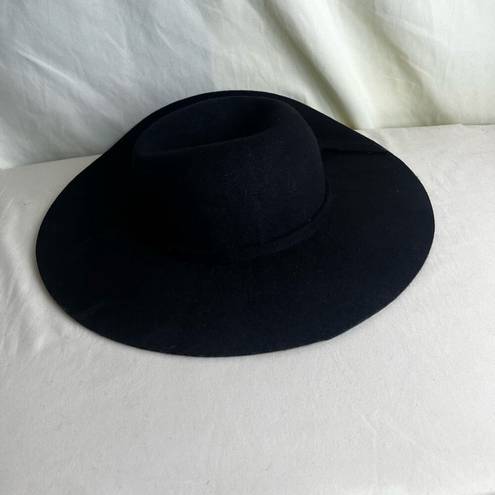 Pacific&Co San Diego Hat  Felted 100% Wool Hat Wide Brim Floppy SunHat Black