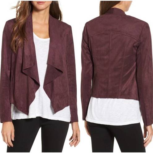 Kut From The Kloth  Tayanita Faux Suede Jacket  Burgandy XS