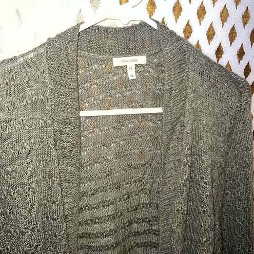 Maurice's  long green cardigan sweater size M