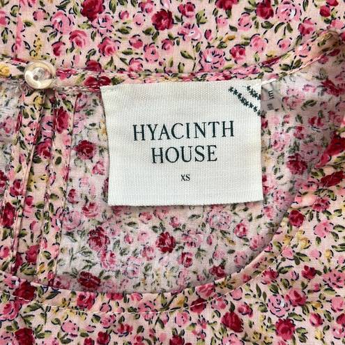 Tuckernuck  Hyacinth House Molli Pink Red Floral Top New Size XS