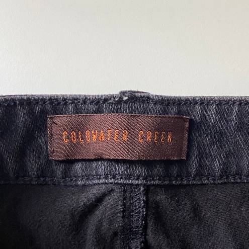 Coldwater Creek Black Mid-Rise Boot Cut Crop Jeans