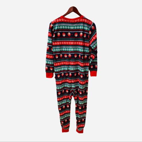 One Piece Christmas Pajamas PJs Fair Isle Frosty  Zip Up Red S