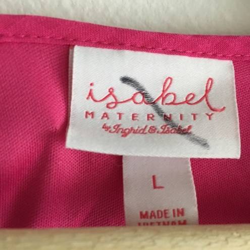 Isabel Maternity 3/$15 -  Crewneck Short‎ Sleeves Dress Belt Pink Womens S…