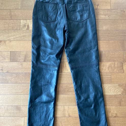 Tommy Hilfiger Vintage Y2K   Black Leather Pants size 4