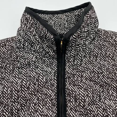 San Joy  Herringbone Lightweight Zip-Up Quilted Vest Jacket Hiking Layering Small