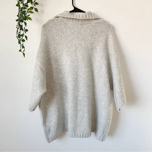 ZARA Wool Blend Oversized Polo Short Sleeve Sweater Sz M