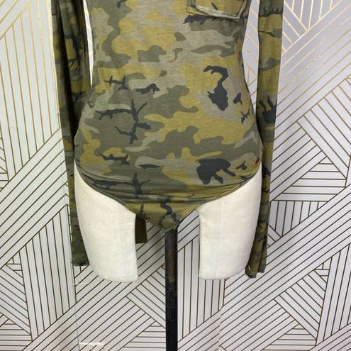 n:philanthropy  Boot Camouflage Print Bodysuit in Green Size US XS