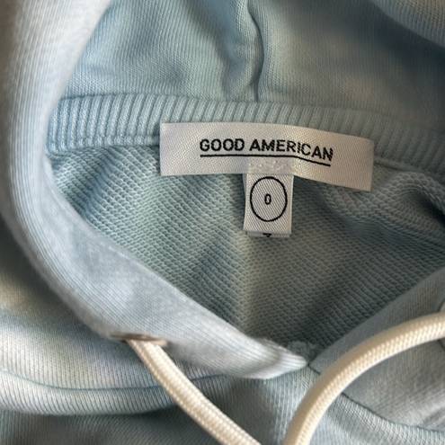 Good American  blue tie dye hoodie