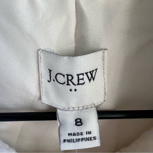 J.Crew  NWT Textured Wool Blend Coat in Ivory Size 8