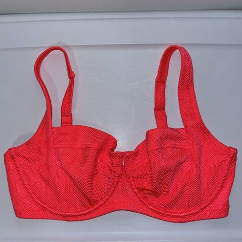 Aerie  Shine Pique SET Underwire Bikini Top 36DD & Twist Front Brief L Large