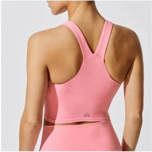 Alo Yoga Alo airbrush Real Bra Tank in Macaron Pink size M