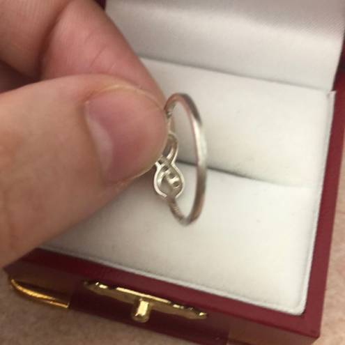 infinity Cubic Zirconia  Sign Sterling Silver Ring