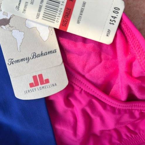 Tommy Bahama New.  pink and blue bikini bottom. XS.