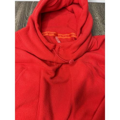 Free People  Movement Women’s Large L Red Fleece Good Pullover Jacket