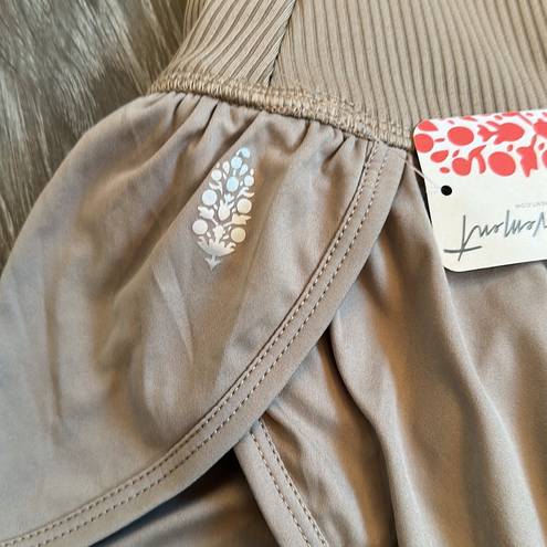 Free People movement NEW size extra small XS lined tan athletic shorts